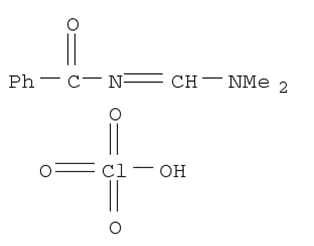 Molecular Structure of 54079-21-9 (Benzamide, N-[(dimethylamino)methylene]-, monoperchlorate)
